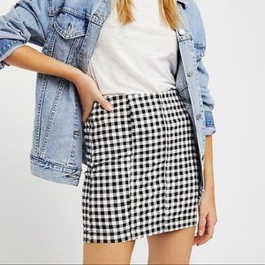 Free people gingham skirt